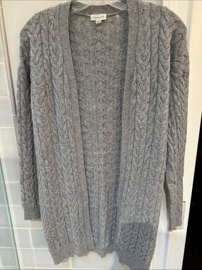 Garnet Hill Sz XS cashmere soft long cardigan